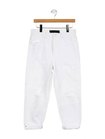 Pre-owned Alexander Wang High-rise Straight Leg Jeans In White