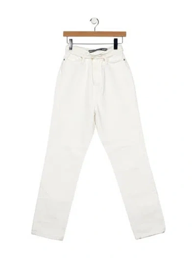 Pre-owned Alexander Wang High-rise Straight Leg Jeans In White