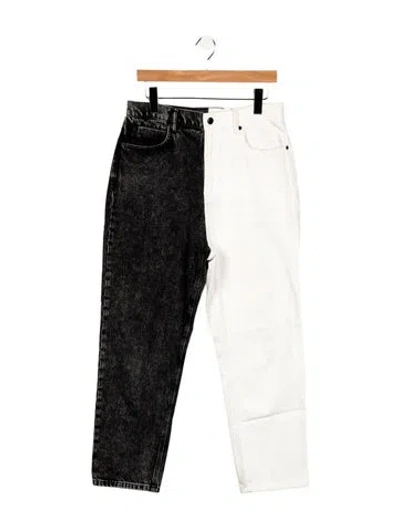 Pre-owned Alexander Wang High-rise Straight Leg Jeans In White