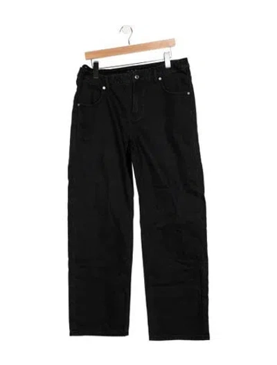 Pre-owned Alexander Wang High-rise Wide Leg Jeans In Black