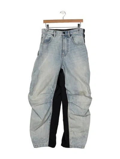 Pre-owned Alexander Wang High-rise Wide Leg Jeans In Black/blue