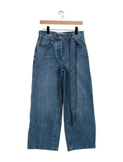 Pre-owned Alexander Wang High-rise Wide Leg Jeans In Blue