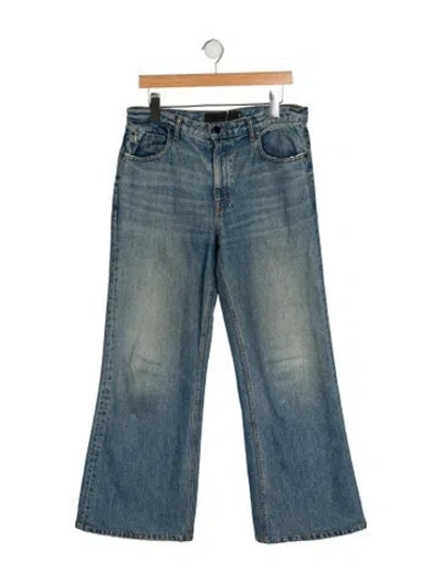 Pre-owned Alexander Wang High-rise Wide Leg Jeans In Blue