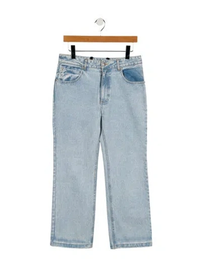 Pre-owned Alexander Wang High-rise Wide Leg Jeans In Blue