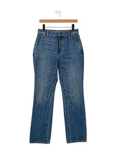 Pre-owned Alexander Wang High-rise Wide Leg Jeans In Blue