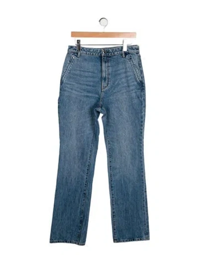 Pre-owned Alexander Wang High-rise Wide Leg Jeans In Blue