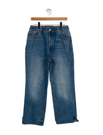 Pre-owned Alexander Wang High-rise Wide Leg Jeans In Blue