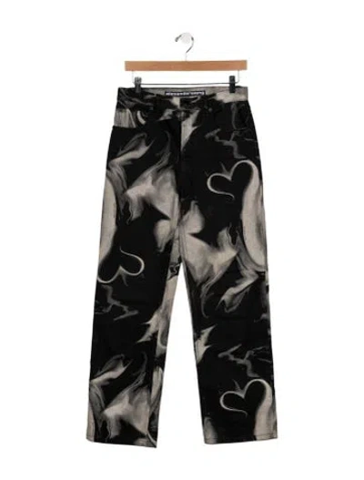 Pre-owned Alexander Wang High-rise Wide Leg Jeans In Blue