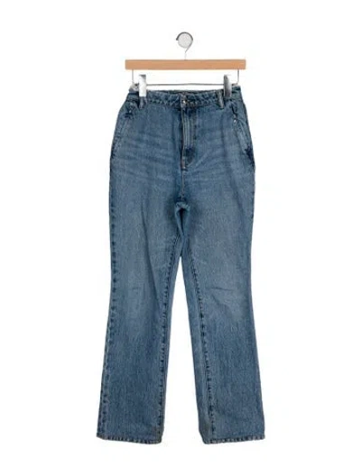 Pre-owned Alexander Wang High-rise Wide Leg Jeans In Blue