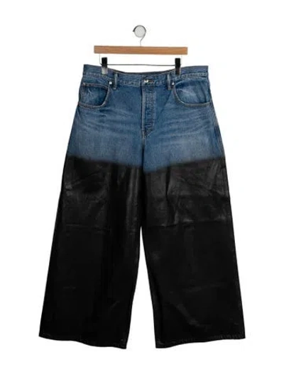 Pre-owned Alexander Wang High-rise Wide Leg Jeans In Blue