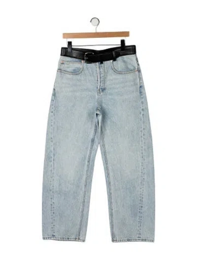 Pre-owned Alexander Wang High-rise Wide Leg Jeans In Blue