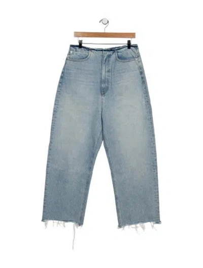 Pre-owned Alexander Wang High-rise Wide Leg Jeans In Blue