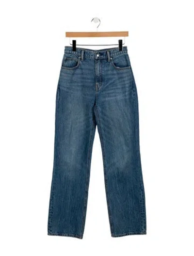 Pre-owned Alexander Wang High-rise Wide Leg Jeans In Blue