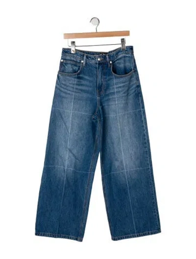 Pre-owned Alexander Wang High-rise Wide Leg Jeans In Blue
