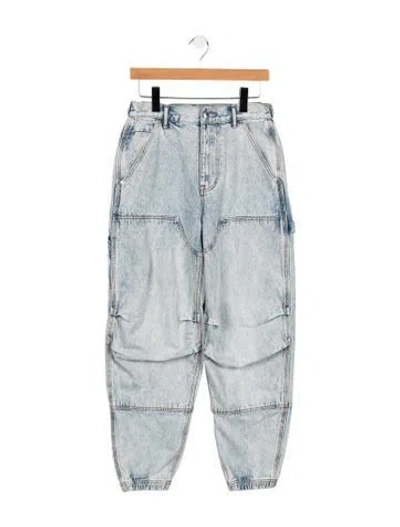 Pre-owned Alexander Wang High-rise Wide Leg Jeans In Blue