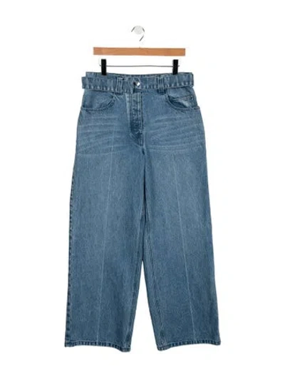 Pre-owned Alexander Wang High-rise Wide Leg Jeans In Blue