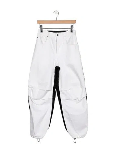 Pre-owned Alexander Wang High-rise Wide Leg Jeans In Blue