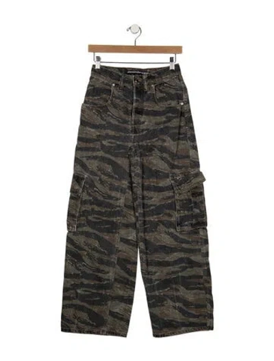 Pre-owned Alexander Wang High-rise Wide Leg Jeans In Multicolor