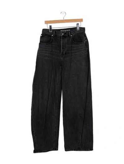 Pre-owned Alexander Wang High-rise Wide Leg Jeans In Multicolor