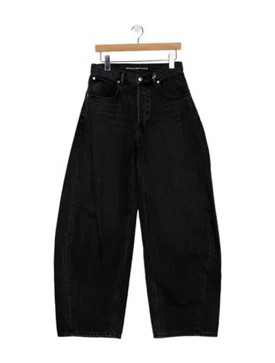Pre-owned Alexander Wang High-rise Wide Leg Jeans W/ Tags In Black