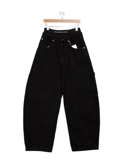 Pre-owned Alexander Wang High-rise Wide Leg Jeans W/ Tags In Black