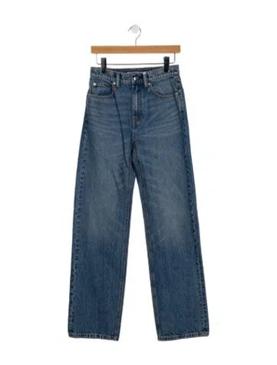 Pre-owned Alexander Wang High-rise Wide Leg Jeans W/ Tags In Blue
