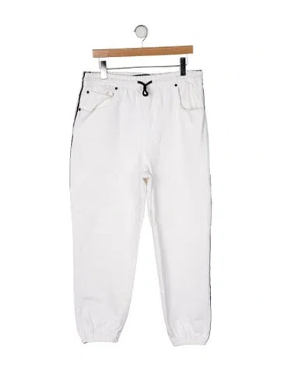 Pre-owned Alexander Wang High-rise Wide Leg Jeans In White