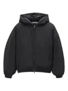 Alexander Wang Hooded Puffer Jacket In Black