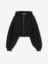 Alexander Wang Hooded Sweatshirt With Zipper In Black