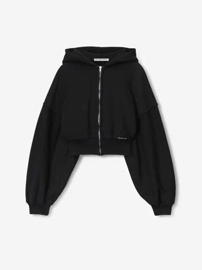 ALEXANDER WANG ALEXANDER WANG HOODED SWEATSHIRT WITH ZIPPER