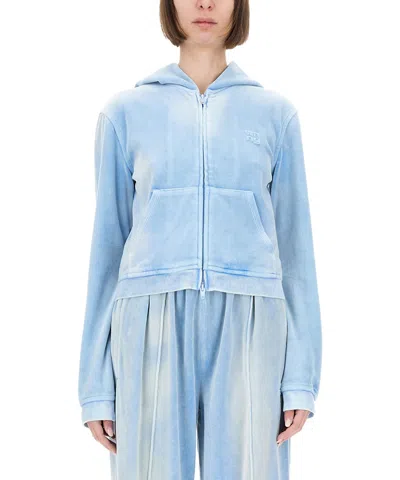 Alexander Wang Hoodie In Blue