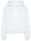 Alexander Wang Essential Terry Hoodie With Puff Paint Logo In Grigio