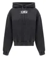 Alexander Wang Cotton Hoodie W/ Logo In Black