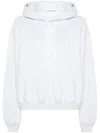 Alexander Wang Essential Terry Hoodie With Puff Paint Logo Clothing In White