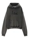 Alexander Wang Felpa In Cotone Con Cappuccio E Stampa In Gris