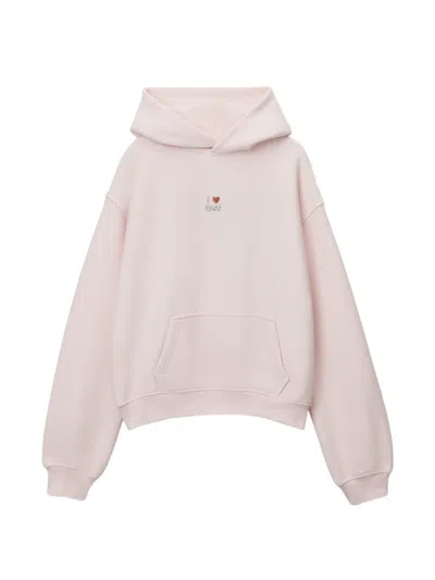Alexander Wang Hoodie W/ Valentines Graphic In Pink