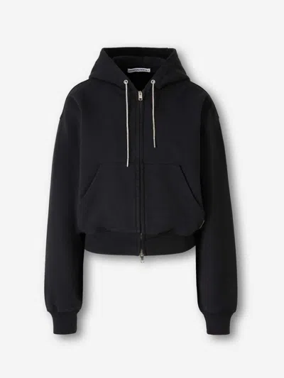 Alexander Wang Hoodie Zipper In Black