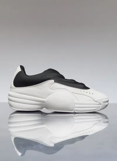 Alexander Wang Aw Hoop Pebble Leather Sneaker In Optic White