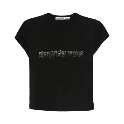 Pre-owned Alexander Wang Hotfix Graphic Tee 'black' | Women's Size M