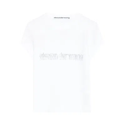 Pre-owned Alexander Wang Hotfix Graphic Tee 'white' | Women's Size Xs