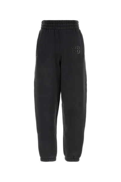Alexander Wang Hotfix Logo Sweatpants In Black