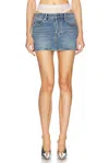 Alexander Wang Mini Skirt Prestyle Hotfix Mesh Undie In Vintage Medium Indigo