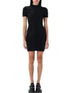 Alexander Wang Crystal-embellished Mock-neck Dress In Black