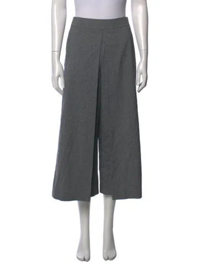 Pre-owned Alexander Wang Houndstooth Print Wide Leg Pants In Grey