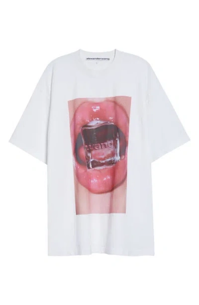 ALEXANDER WANG ALEXANDER WANG ICE CUBE OVERSIZE COTTON GRAPHIC T-SHIRT