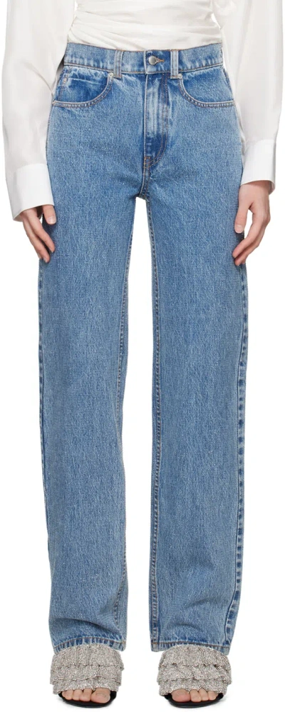 Alexander Wang Indigo Ez Jeans In Blue