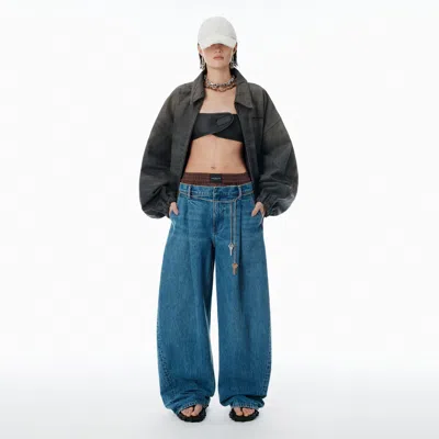 Alexander Wang Indigo Pre-styled Ballon-leg Jeans