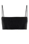 Alexander Wang Embellished Stretch Nylon Crop Top