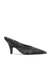 Alexander Wang 90mm Irina Mules In Grey Aged