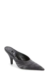 Alexander Wang 90mm Irina Mules In Grey Aged